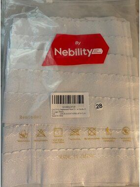NEW Pack of 3 NEBILITY Segmented Waist Trainer Girdle White Shapewear Women XL